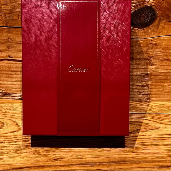 CARTIER Red Gift Box w/ Collar – “PARFUMS Paris” – Textured, 7 x 8 x 4, NEW - Picture 2 of 10
